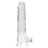 REALROCK - livaktig dildo - klar (19 cm)