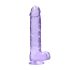 REALROCK - Gjennomsiktig realistisk dildo - Lilla (22 cm)