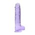 REALROCK - Gjennomsiktig realistisk dildo - Lilla (22 cm)