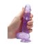 REALROCK - Gjennomsiktig, naturtro dildo - lilla (15 cm)