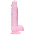 REALROCK - Gjennomsiktig realistisk dildo - rosa (15 cm)