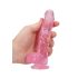 REALROCK - Gjennomsiktig realistisk dildo - rosa (15 cm)