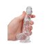 REALROCK - realistisk dildo - krystallklar (15cm)