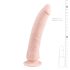 Easytoys - Silikon dildo med sugekopp (21 cm) - Naturlig