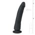 Easytoys - 100% silikon dildo med sugekopp (21cm) - svart