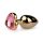 EasyToys Metall Butt Plug Nr.3 - Gull-Rosa (2,5 cm)