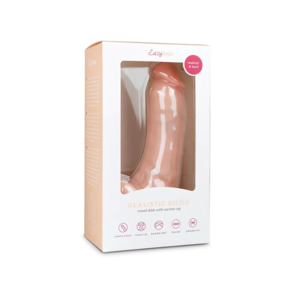 Easytoys - naturtro sugekoppdildo med baller (20 cm)