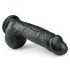 Easytoys - sugekoppdildo med testikler (22,5 cm) - svart