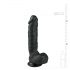 Easytoys - sugekoppdildo med testikler (22,5 cm) - svart