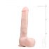 Easytoys - stor sugekopp dildo med baller (29,5 cm) - naturfarge