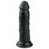 Easytoys - realistisk dildo med sugekopp (15,5 cm) - svart