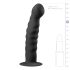 Easytoys Ribbed - sugekopp analdildo (14 cm) - svart