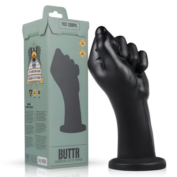 BUTTR Fist Corps - kraftig fisting dildo (svart)