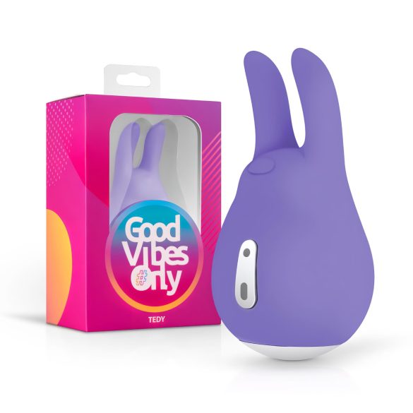 Good Vibes Tedy - oppladbar klitorisvibrator med kaninører (lilla)