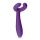 Easytoys Par - oppladbar, vanntett parvibrator (lilla)