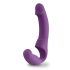 Trådløs lilla strap-on vibrator uten holder