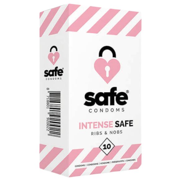 SAFE Intens - rillede og prikkete kondomer (10 stk)