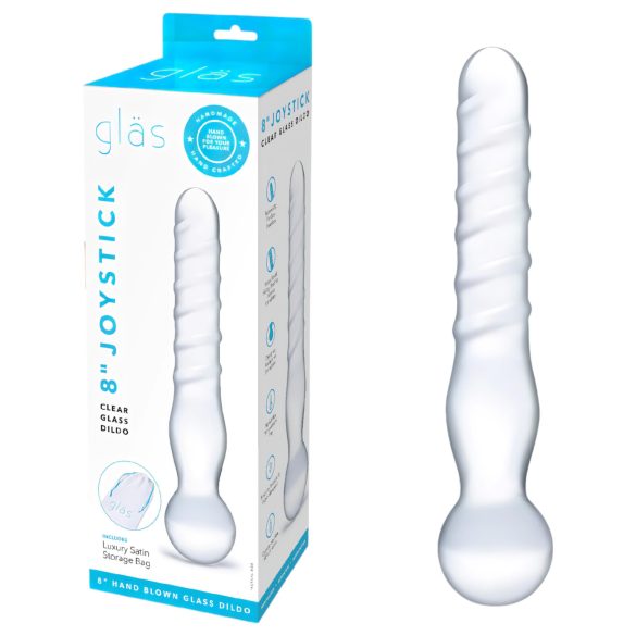 GLASS - Dobbeltsidig glassdildo (gjennomsiktig)