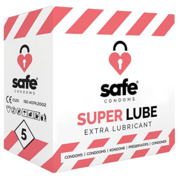 SAFE Super Lube - ekstra glatte kondomer (5 stk)