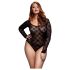 BACI Plus Size - langermet blondebody - svart (XL-XXL)