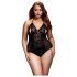 BACI Plus Size - Halterneck, Sheer Bodysuit - Black (XL-XXL)