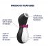 Satisfyer Penguin - oppladbar vanntett klitorisstimulator (svart-hvit)