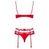 Obsessive Heartina - Lingerie Set (Red)