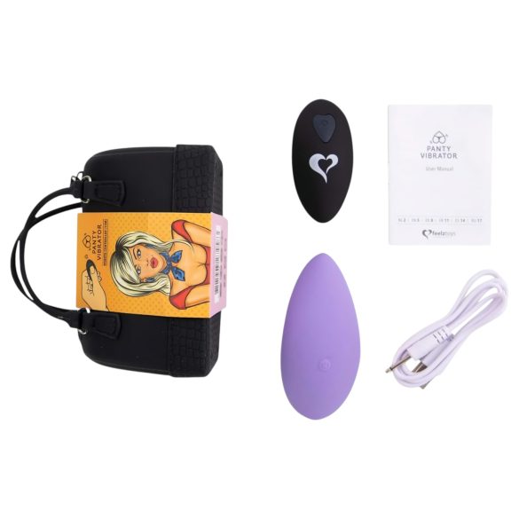 FEELZTOYS Truse - oppladbar, fjernstyrt klitorisvibrator (lilla)