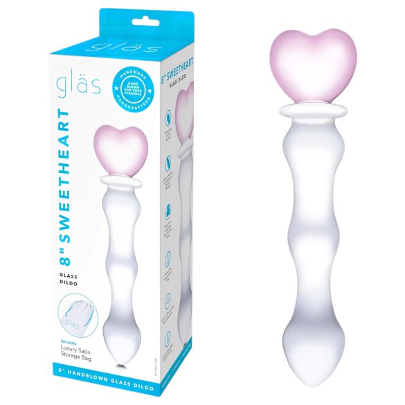 GLAS - hjerteformet glassdildo (klar)